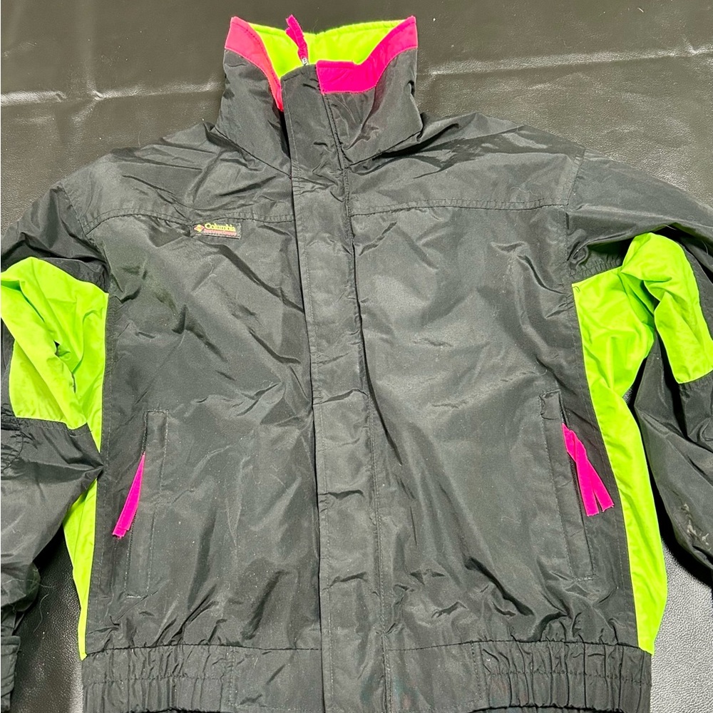 Columbia Green and Black Weather-Resistant Jacket